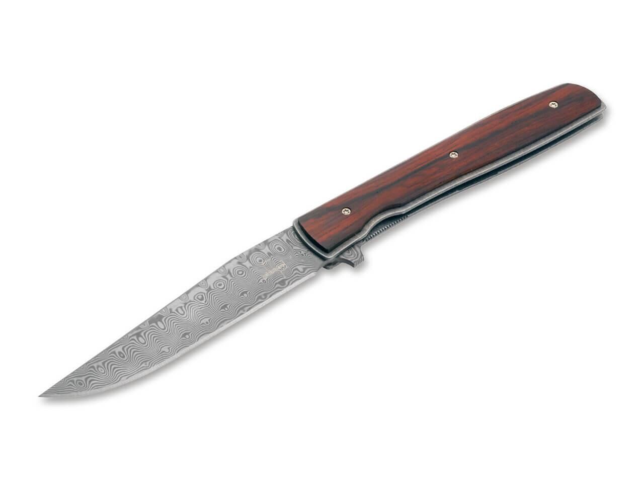 Böker Plus Urban Trapper Cocobolo Damascus Çakı