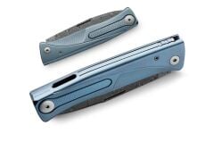 Lionsteel Thrill Damascus Blue Titanium Çakı