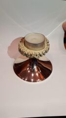 Gümüş Alaşım Tabanlı Mini Boynuz Mumluk