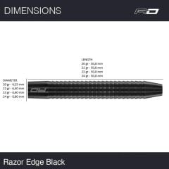 Red Dragon Razor Edge Black % 85 Tungsten Çelik Uçlu Dart Oku