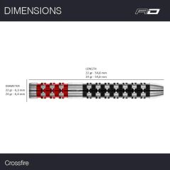 Red Dragon Crossfire % 90 Tungsten Çelik Uçlu Dart Oku