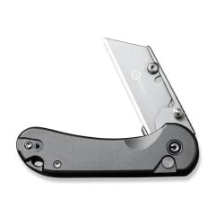 Civivi Elementum Utility Thumb Stud & Button Lock Knife Gray Aluminum Handle Çakı