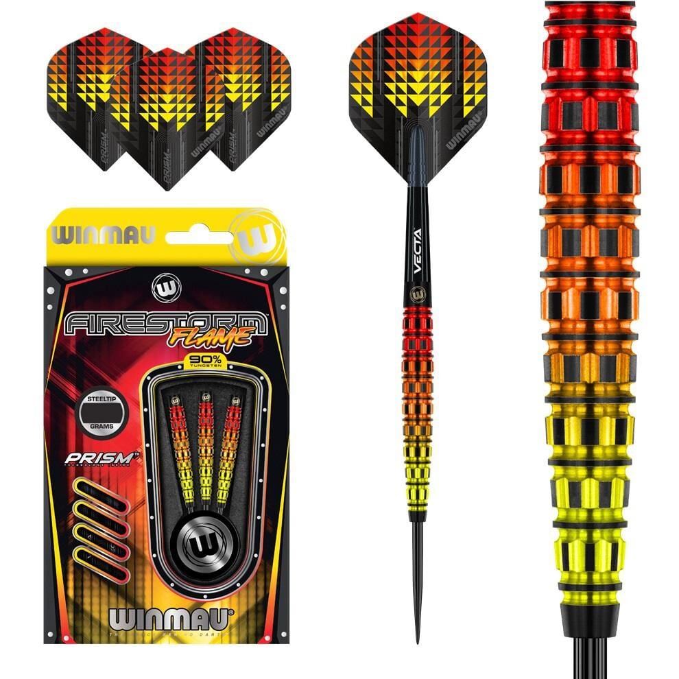 Winmau Firestorm Flame 2 %90 Tungsten Çelik Uçlu Dart Oku