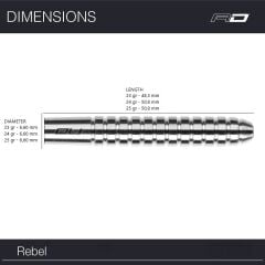 Red Dragon Rebel 0.2 % 90 Tungsten Çelik Uçlu Dart Oku