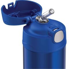Thermos F401 Funtainer SS Çocuk Pipetli Mavi Termos 0,355L