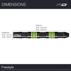 Red Dragon Freestyle % 90 Tungsten Çelik Uçlu Dart Oku