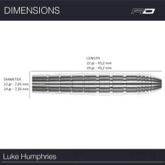 Red Dragon Luke Humphries TX1 % 90 Tungsten Çelik Uçlu Dart Oku