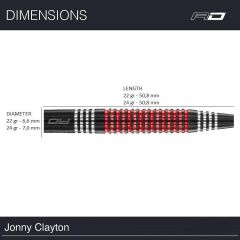 Red Dragon Jonny Clayton SE % 90 Tungsten Çelik Uçlu Dart Oku