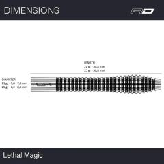 Red Dragon Lethal Magic 1 % 85 Tungsten Çelik Uçlu Dart Oku