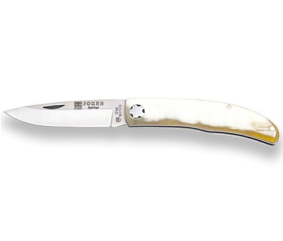 Joker NA112 Piston Setter Bull Horn Folding Pocket Knife Boynuz Saplı Çakı