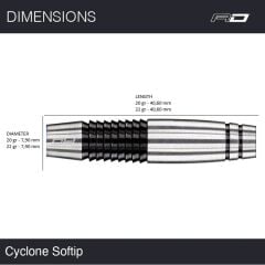 Red Dragon Cyclone % 90 Tungsten Plastik Uçlu Dart Oku