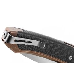 Lionsteel Twain-Bronze Titanium / Carbon Fiber Çakı