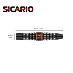 Winmau Sicario Onyx %90 Tungsten 23gr Çelik Uçlu Dart Oku