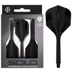 Harrows Solo Integrated Flight & Shaft Siyah - Intermediate