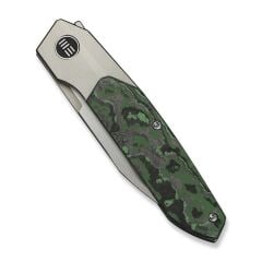 We Knife Brr15 Flipper Knife Gray Titanium Handle With Jungle Wear FatCarbon Fiber Inlay M390 Blade Çakı