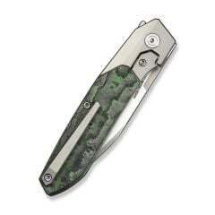 We Knife Brr15 Flipper Knife Gray Titanium Handle With Jungle Wear FatCarbon Fiber Inlay M390 Blade Çakı