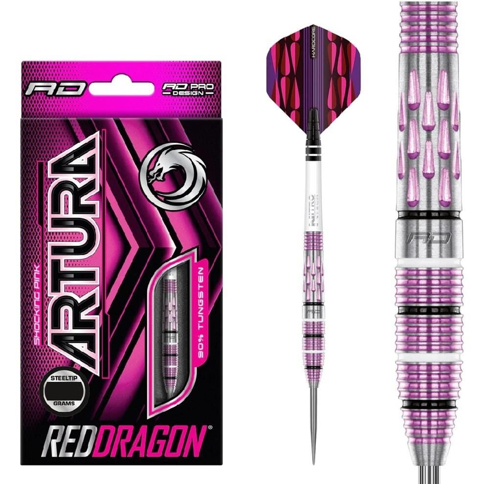 Red Dragon Artura 1 Shocking Pink % 90 Tungsten Çelik Uçlu Dart Oku