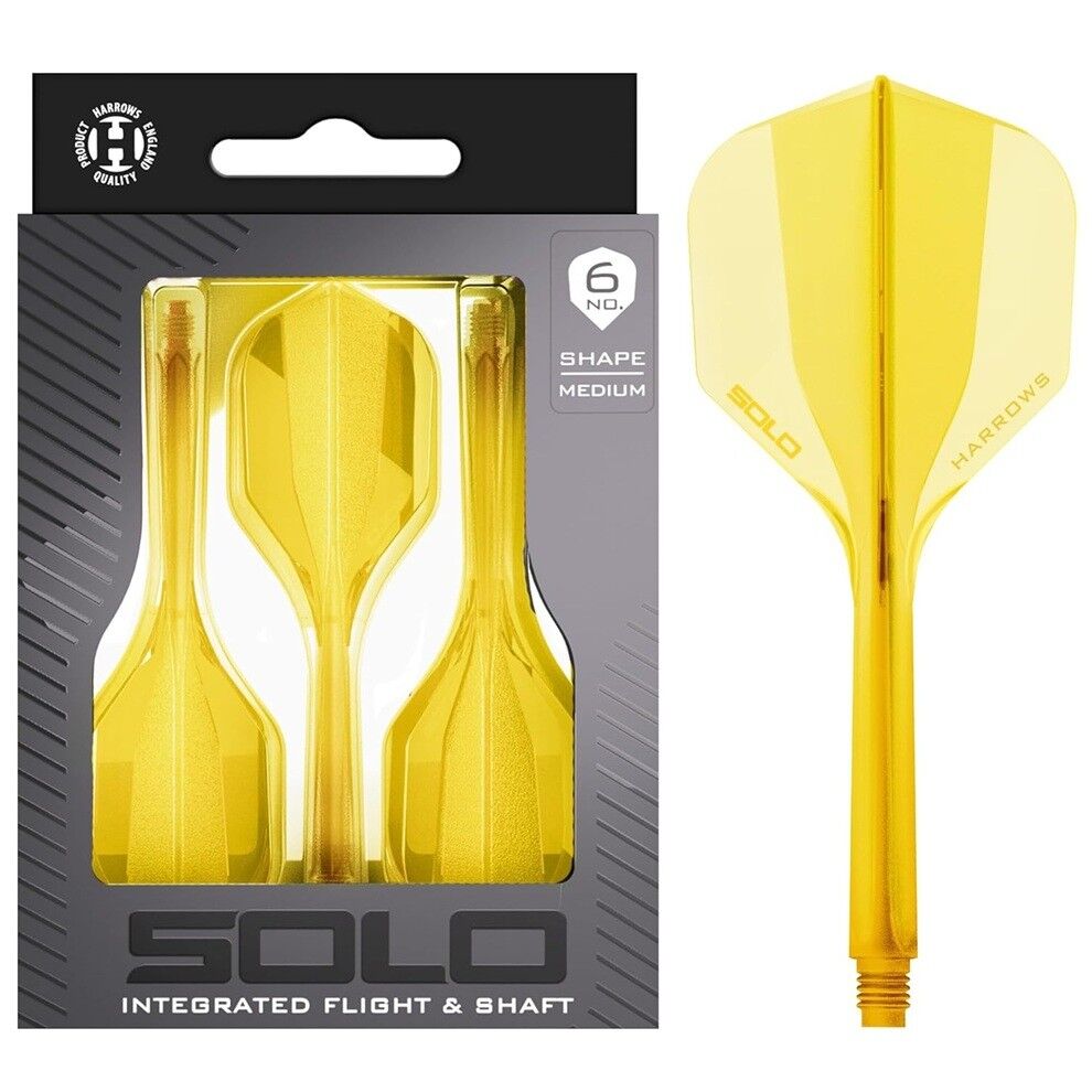 Harrows Solo Integrated Flight & Shaft Sarı - Medium