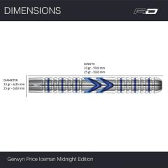 Red Dragon Gerwyn Price Midnight Edition % 90 Tungsten Çelik Uçlu Dart Oku
