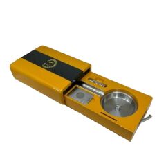 Myon Racing Edition Ahşap Puro Küllüğü Delici ve Kesicili Sarı