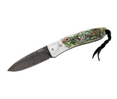 Lionsteel Opera Damascus Mother of Pearl Çakı