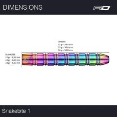 Red Dragon Peter Wright Snakebite 1 % 90 Tungsten Çelik Uçlu Dart Oku