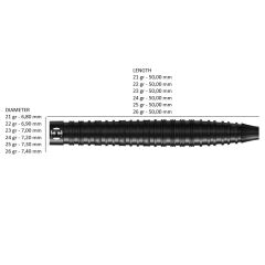 Harrows NX90 Black Edition Quick Point %90 Tungsten Dart Oku