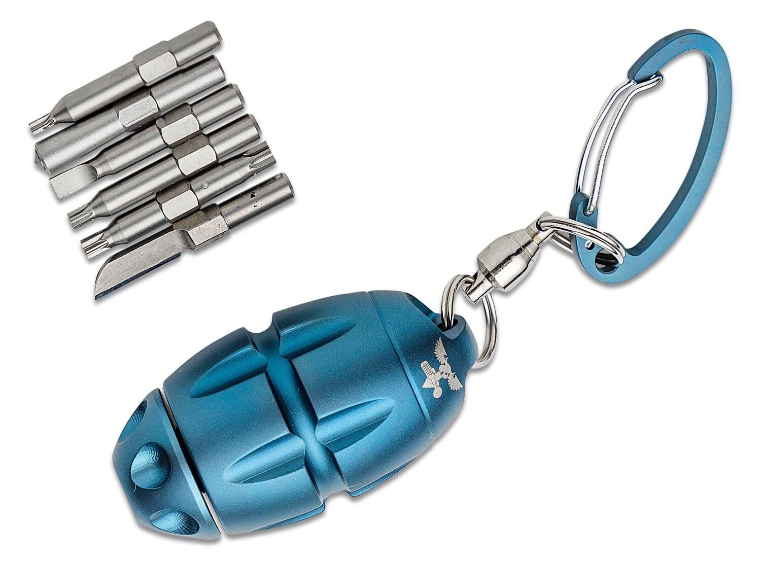 Lionsteel Eggie Keychain - Blue Titanium