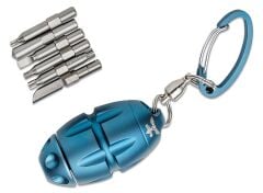Lionsteel Eggie Keychain - Blue Titanium