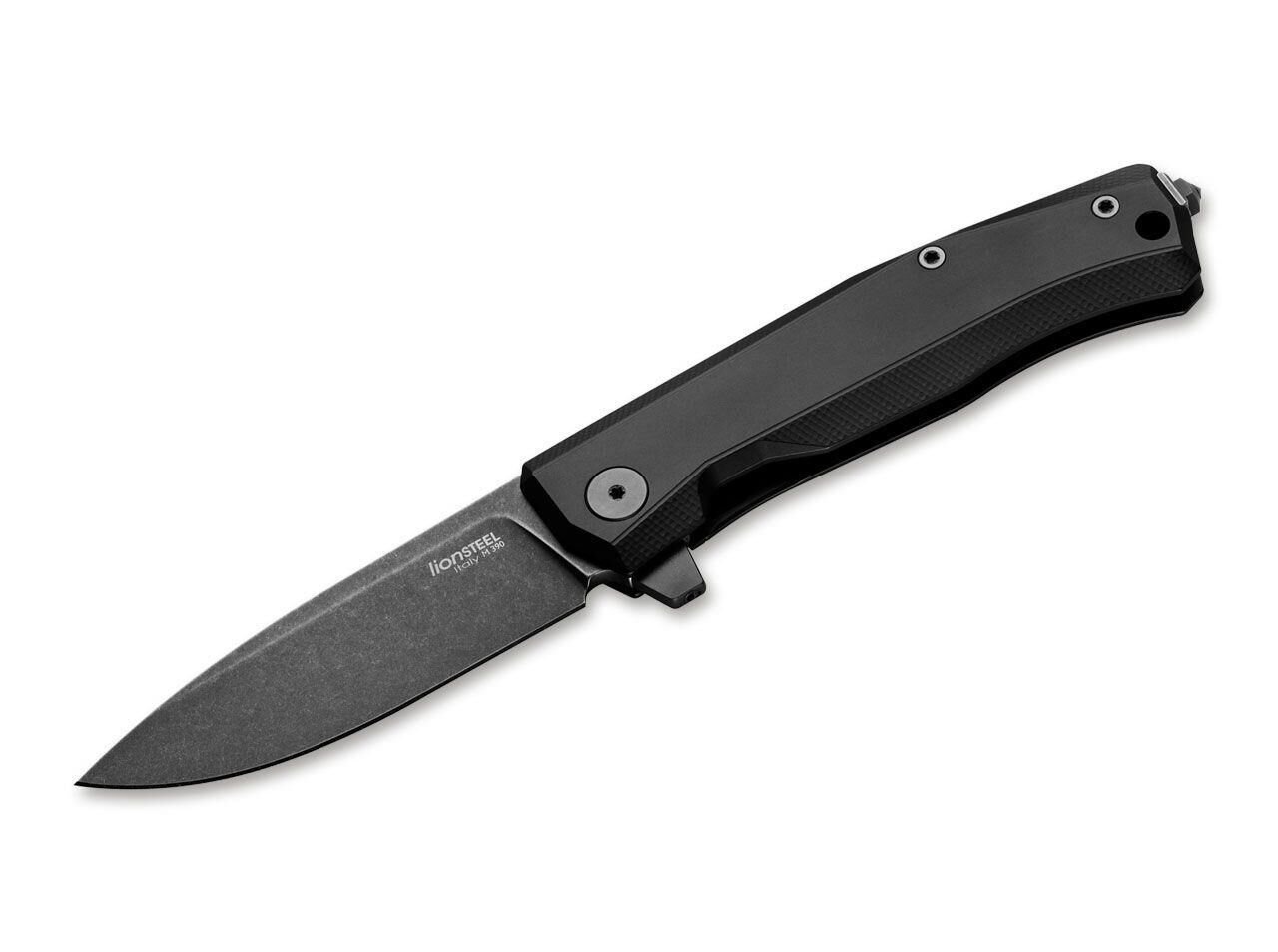Lionsteel MT01A BB Myto Old Black M390 Blade, Black Aluminium Handle Çakı