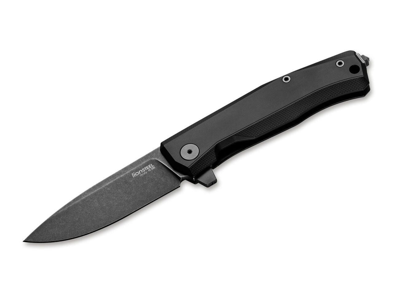 Lionsteel MT01A BB Myto Old Black M390 Blade, Black Aluminium Handle Çakı