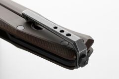 Lionsteel MT01A EB Myto Old Black M390 Blade, Earth Brown Aluminium Handle Çakı