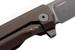 Lionsteel MT01A EB Myto Old Black M390 Blade, Earth Brown Aluminium Handle Çakı
