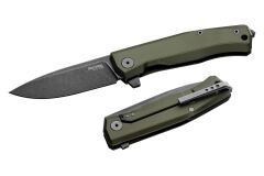 Lionsteel MT01A GB Myto Old Black M390 Blade, Green Aluminium Handle Çakı