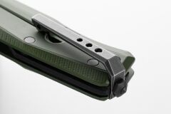 Lionsteel MT01A GB Myto Old Black M390 Blade, Green Aluminium Handle Çakı