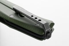Lionsteel MT01A GB Myto Old Black M390 Blade, Green Aluminium Handle Çakı
