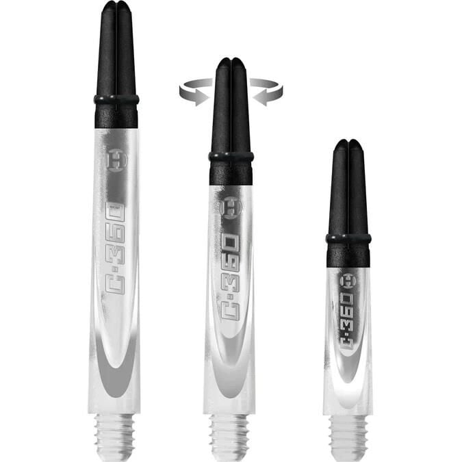Harrows Carbon 360 Spinning Dart Shafts Şeffaf - Short