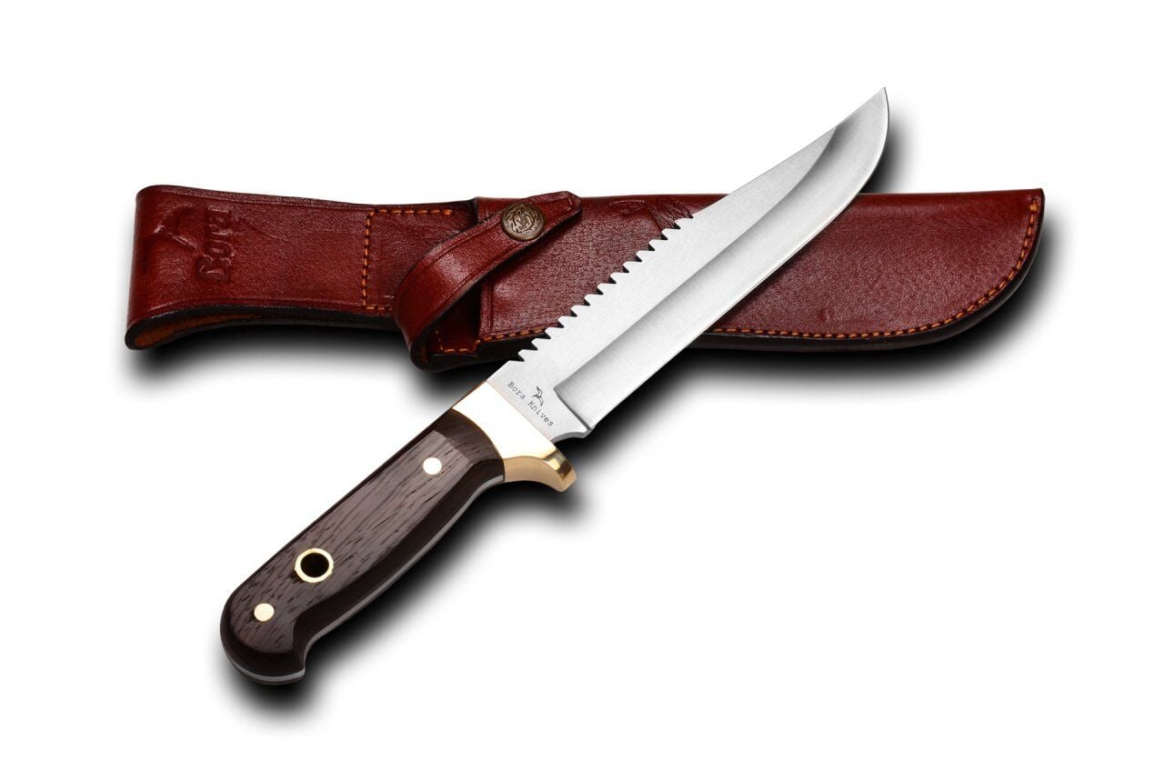 Bora 403 W Büyük Bowie Testereli Wenge Saplı  Bıçak