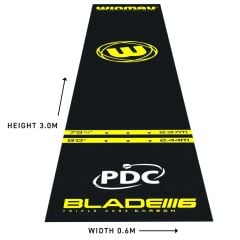 Winmau Pro Zone Essential PVC Black Dart Matı