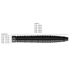 Harrows NX90 Black Edition %90 Tungsten Dart Oku