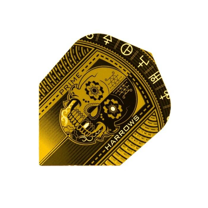 Harrows Prime - Gold Skull Dart Flight