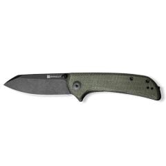 Sencut Fritch Micarta Dark Green Black Blade Çakı