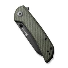 Sencut Fritch Micarta Dark Green Black Blade Çakı