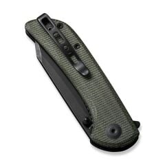 Sencut Fritch Micarta Dark Green Black Blade Çakı