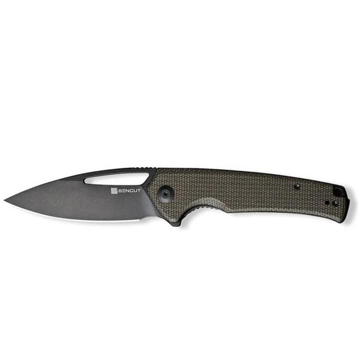 Sencut Mims Micarta Dark Green Black Blade Çakı