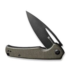 Sencut Mims Micarta Dark Green Black Blade Çakı