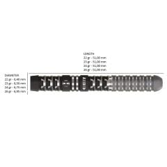 Harrows Chizzy Series 4 Quick Point %90 Tungsten Dart Oku