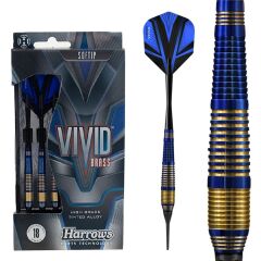 Harrows Vivid Brass Soft Tip Darts Mavi - 18