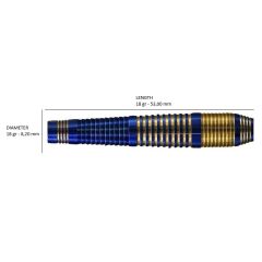 Harrows Vivid Brass Soft Tip Darts Mavi - 18