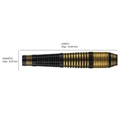 Harrows Vivid Brass Soft Tip Darts Siyah - 18